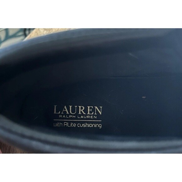 Lauren Ralph Lauren Rowling High Top Leather Sneakers Black Lace Up Size 11B - Picture 9 of 10